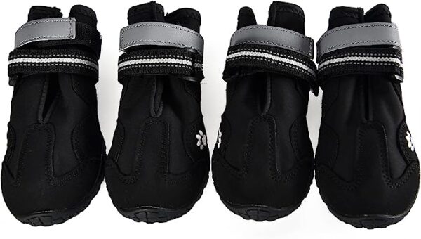 Amazon Basics Waterproof Anti-Slip Reflective Dog Boots, Size 2 - 1.8" x 2.3" - Image 4