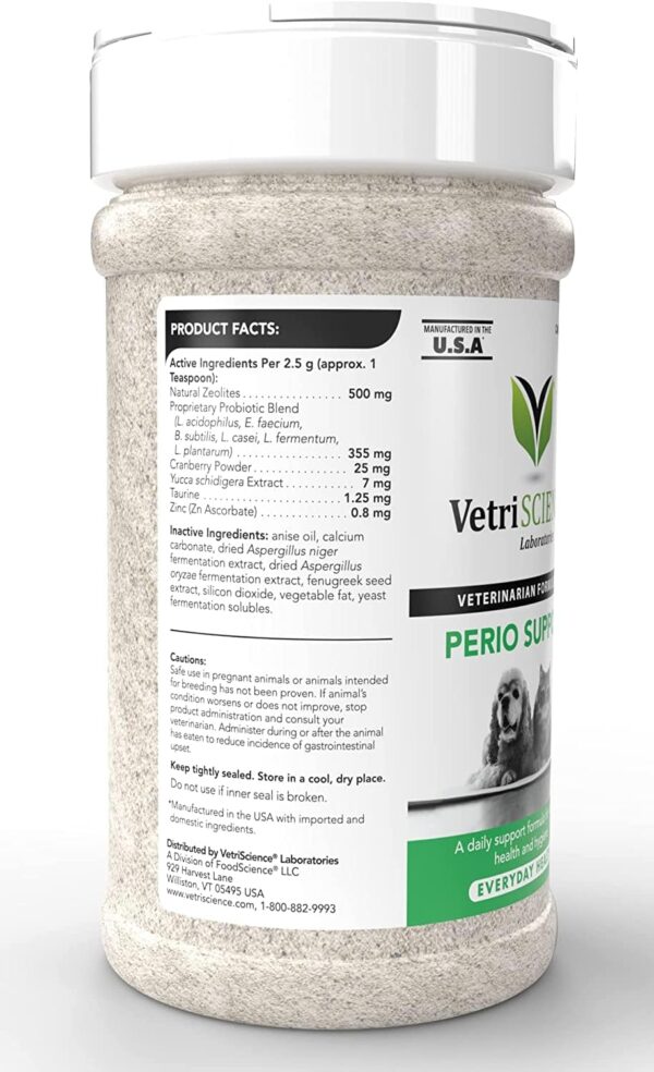 VETRISCIENCE Perio Support Teeth Cleaning Dental Powder for Dogs and Cats, Up to 192 Servings – Clinically Proven to Reduce Plaque and Tartar - Image 4