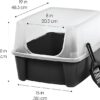 IRIS USA Open Top Cat Litter Tray with Scoop and Scatter Shield - Image 4