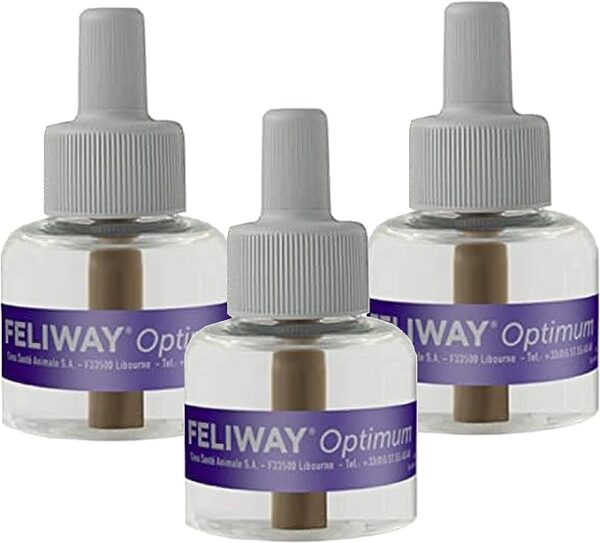 FELIWAY Optimum, Enhanced Calming Pheromone 30-day Refill – 3 Pack - Image 4