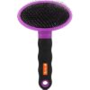 Hartz Groomer's Best Deshedding Slicker Dog Brush, Black/Violet