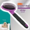 Hartz Groomer's Best Deshedding Slicker Dog Brush, Black/Violet - Image 3